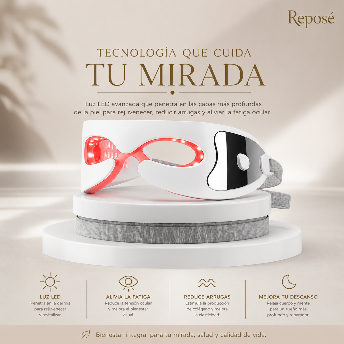 Masajeador ocular eléctrico Reposé